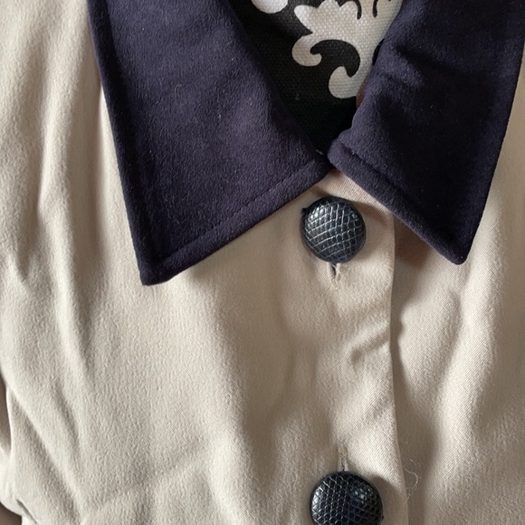 POSITIVE ATTITUDE Cream&Navy BlazerJacket Size 14 - Picture 2 of 8